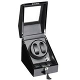 Cutie intors ceasuri automatice iUni, Watch Winder 2 + 3 spatii depozitare Negru